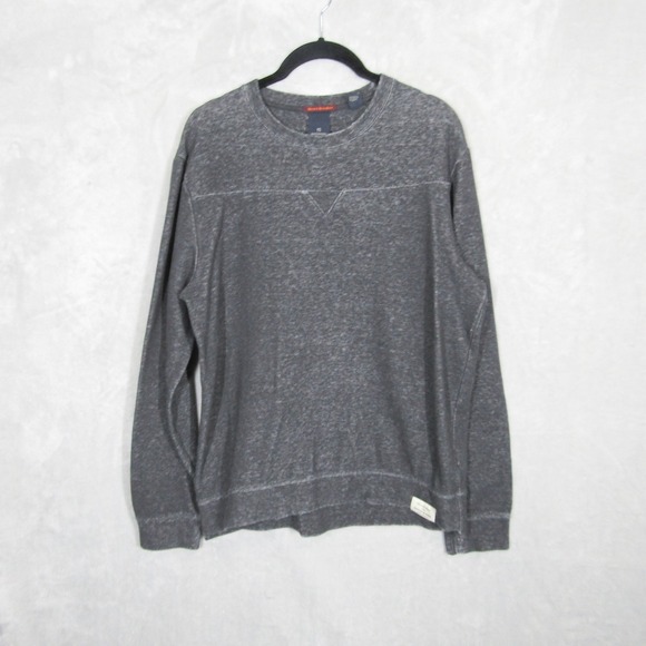 Scotch & Soda Men's Large Gray Heathered Long Sleeve Crewneck Sweatshirt Casual - Picture 1 of 10